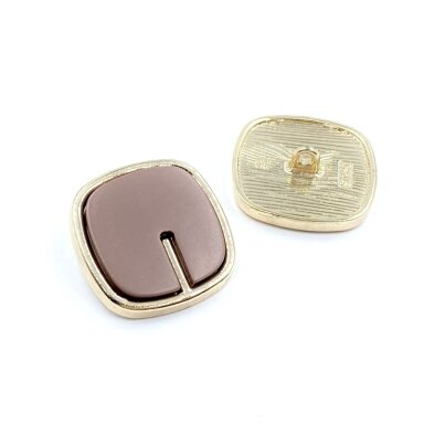 23mm aukso ir rudos sp. metalinė saga su kilpute, 1vnt.