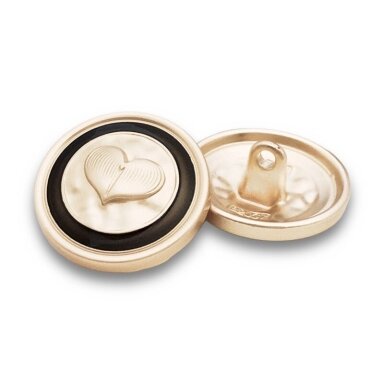 23mm aukso ir rudos sp. metalinė saga su kilpute, 1vnt.