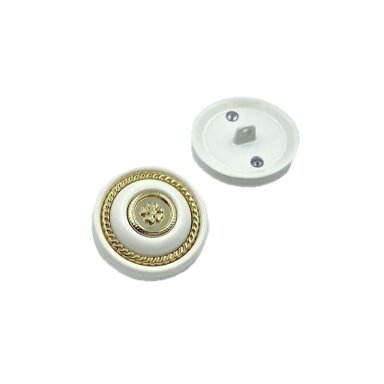 23mm gelsvos ir aukso sp. metalinė saga su kilpute, 1vnt.