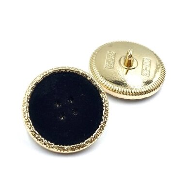 23mm juodos ir aukso sp. metalinė saga su kilpute, 1vnt.