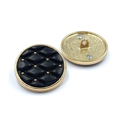 23mm juodos ir aukso sp. metalinė saga su kilpute, 1vnt.