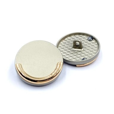 23mm kreminės ir aukso sp. metalinė saga su kilpute, 1vnt.