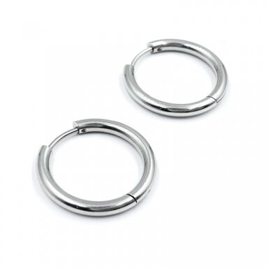 23mm platinos sp. nerūdijančio plieno auskarų įvėrimai, 2vnt. 23mm platinos sp. nerūdijančio plieno auskarų įvėrimai, 2vnt.