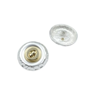 23mm sidabro ir aukso sp. metalinė saga su kilpute, 1vnt.