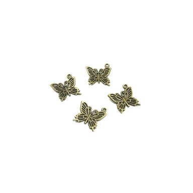 20x19mm žalvario sp. pakabukas drugelis, 14vnt.