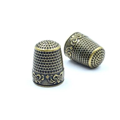 23x18mm žalvario sp. metalinis antpirštis, 1vnt.