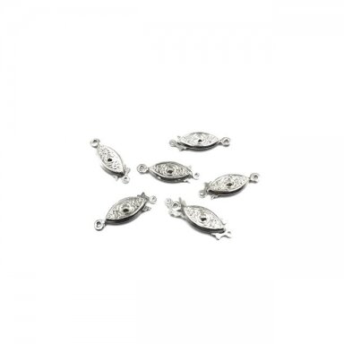 23x7mm sidabro sp. užsegimai, 6vnt.