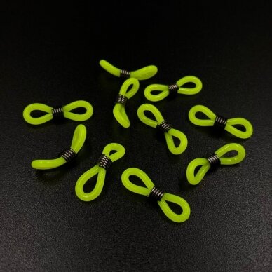 22mm geltonos sp. užbaigimo detalės akinių gumutės, juodintos sp. spirale, 10vnt. 22mm geltonos sp. užbaigimo detalės akinių gumutės, juodintos sp. spirale, 10vnt.