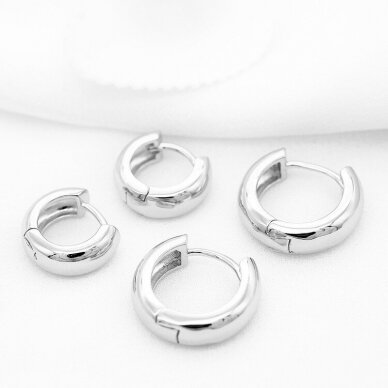23mm sidabro sp. nerūdijančio plieno auskarų įvėrimai, 2vnt. 23mm sidabro sp. nerūdijančio plieno auskarų įvėrimai, 2vnt.