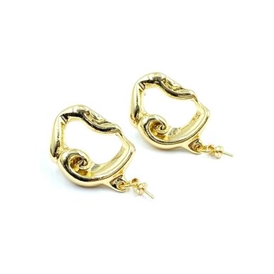 23x17mm 14k aukso sp. nerūdijančio plieno auskarų įvėrimai, 2vnt. 23x17mm 14k aukso sp. nerūdijančio plieno auskarų įvėrimai, 2vnt.