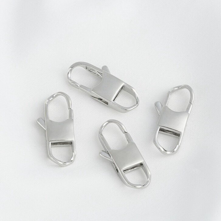 23x11mm platinos sp. nerūdijančio plieno užsegimas, 1vnt.