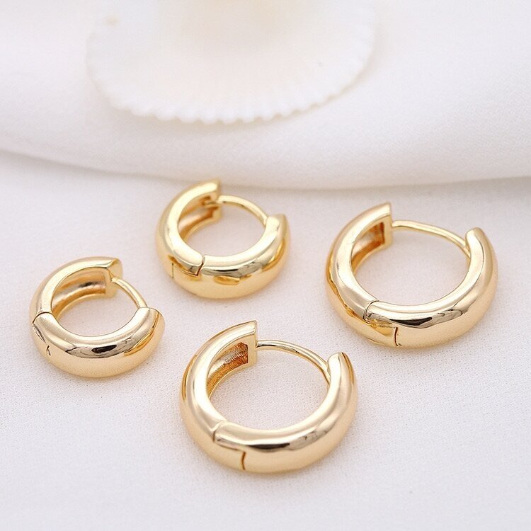 23mm 14k aukso sp. nerūdijančio plieno auskarų įvėrimai, 2vnt.