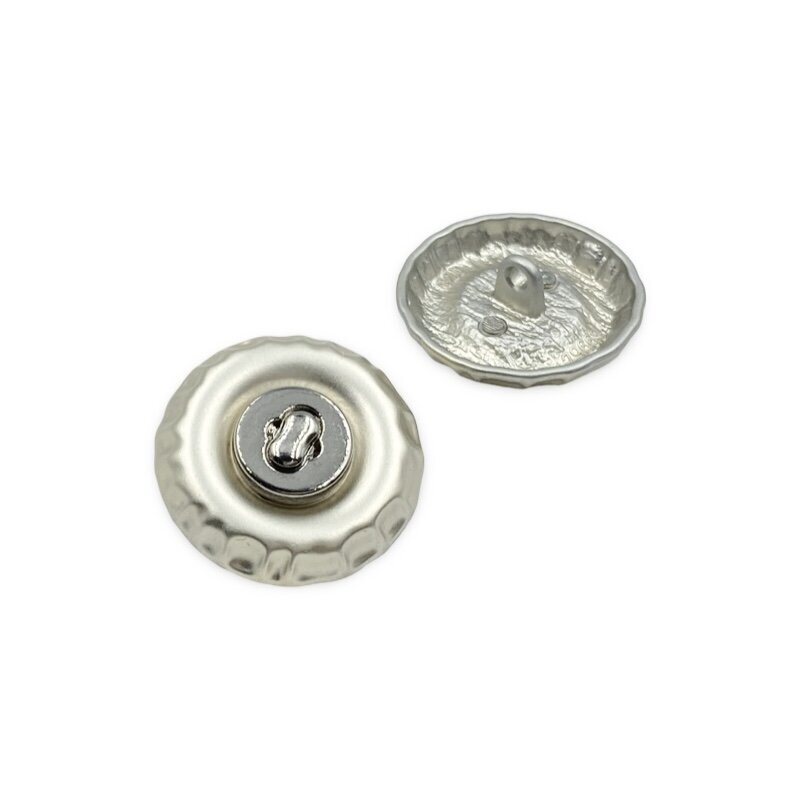23mm aukso ir sidabro sp. metalinė saga su kilpute, 1vnt.