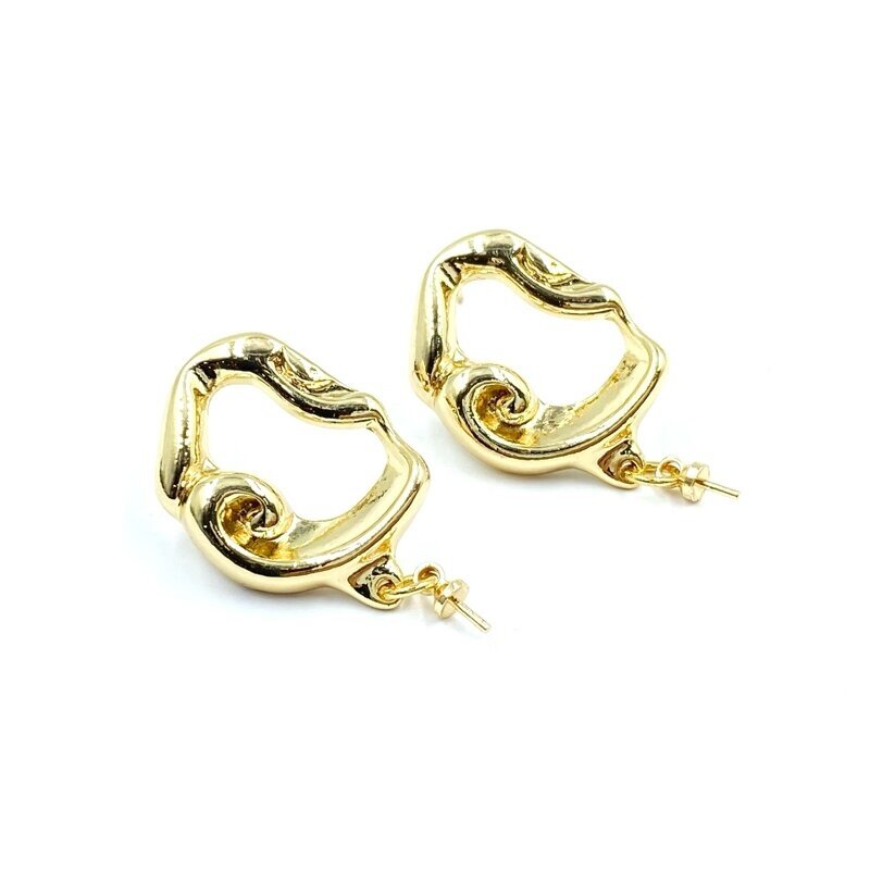 23x17mm 14k aukso sp. nerūdijančio plieno auskarų įvėrimai, 2vnt. 23x17mm 14k aukso sp. nerūdijančio plieno auskarų įvėrimai, 2vnt.