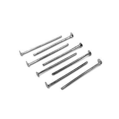 24mm juodintos sp. bižuteriniai vinukai plokščia galvute, 10g