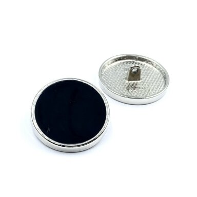 24mm juodos ir sidabro sp. metalinė saga su kilpute, 1vnt.