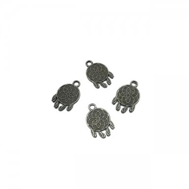 18x11mm juodintos sp. pakabukas sapnų gaudyklė, 19vnt.