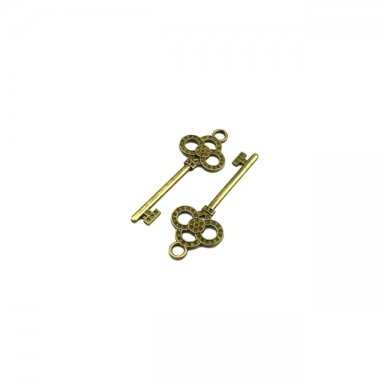 65x24mm žalvario sp. pakabukas raktas, 4vnt.