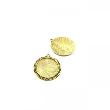 42x38mm aukso sp. rėmelis 29,7mm kabošonui, 2vnt.
