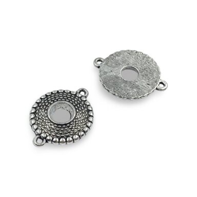 24x19mm sidabro sp. pakabukas, 5vnt.