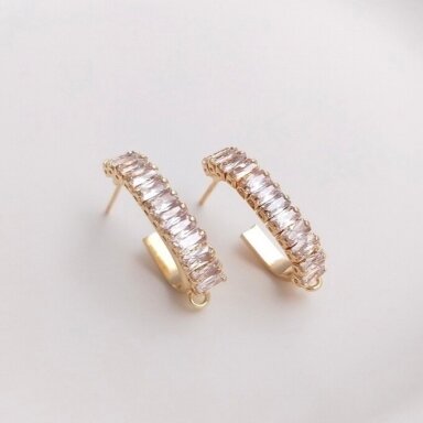 24x5mm 14k aukso sp. nerūdijančio plieno auskarų įvėrimai, 2vnt. 24x5mm 14k aukso sp. nerūdijančio plieno auskarų įvėrimai, 2vnt.