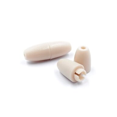 24x9mm kreminės sp. plastikinis užspaudžiamas užsegimas, 2vnt.