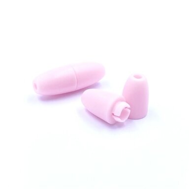24x9mm rožinės sp. plastikinis užspaudžiamas užsegimas, 2vnt.