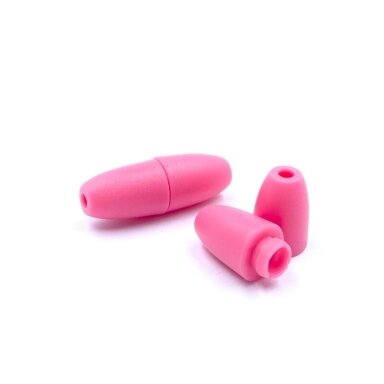 24x9mm rožinės sp. plastikinis užspaudžiamas užsegimas, 2vnt.