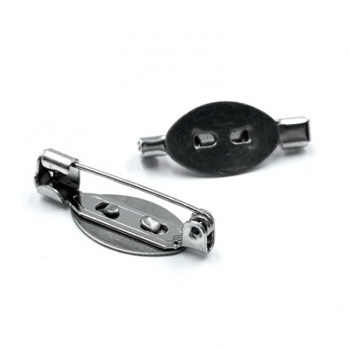24mm platinos sp. nerūdijančio plieno segės užsegimas su pagrindu, 1vnt. 24mm platinos sp. nerūdijančio plieno segės užsegimas su pagrindu, 1vnt.