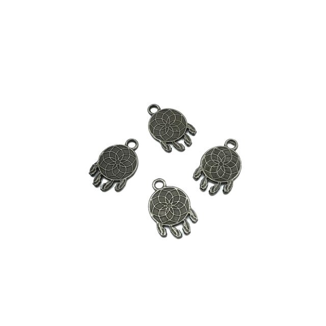 18x11mm juodintos sp. pakabukas sapnų gaudyklė, 19vnt.