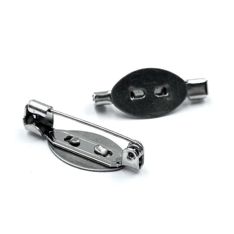 24mm platinos sp. nerūdijančio plieno segės užsegimas su pagrindu, 1vnt. 24mm platinos sp. nerūdijančio plieno segės užsegimas su pagrindu, 1vnt.