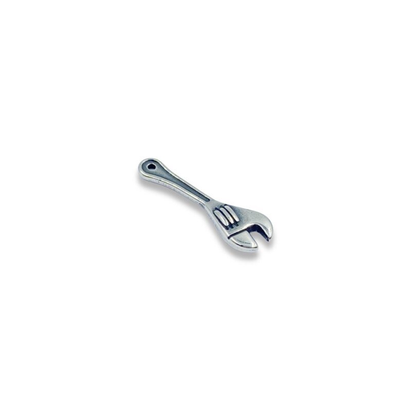 24x7mm platinos sp. nerūdijančio plieno pakabukas, 1vnt.