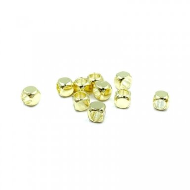 2,5mm 14k aukso sp. nerūdijančio plieno intarpas kubas, 10vnt. 2,5mm 14k aukso sp. nerūdijančio plieno intarpas kubas, 10vnt.