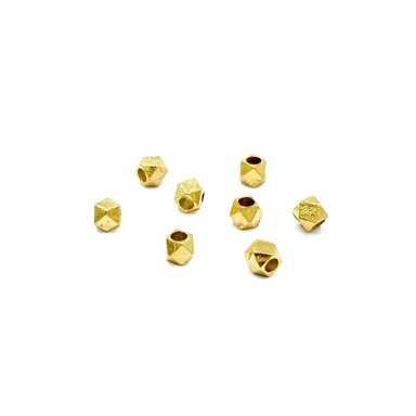 2,5mm matinės 18k aukso sp. nerūdijančio plieno intarpai, 2vnt.