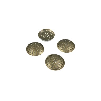 25mm skersmens žalvario sp. perforuotas diskas, 18vnt. 25mm skersmens žalvario sp. perforuotas diskas, 18vnt.
