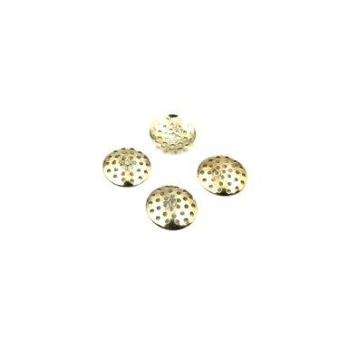 16mm skersmens aukso sp. perforuotas diskas, 23vnt. 16mm skersmens aukso sp. perforuotas diskas, 23vnt.