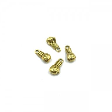 22x11mm aukso sp. pakabukas bokso pirštinė, 5vnt.