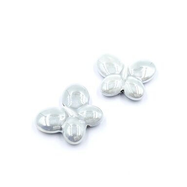 25x31mm pilkos AB sp. keramikinis drugelis, 2vnt. 25x31mm pilkos AB sp. keramikinis drugelis, 2vnt.