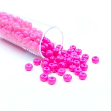 2,5x4mm rožinės sp. biserio karoliukai, ±13g