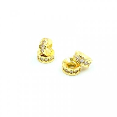 2,5x6mm 18k aukso sp. nerūdijančio plieno intarpaI, 2vnt.