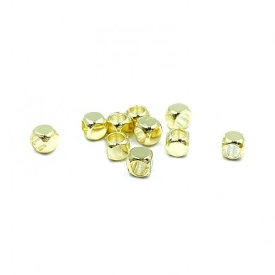 2,5mm 14k aukso sp. nerūdijančio plieno intarpas kubas, 10vnt. 2,5mm 14k aukso sp. nerūdijančio plieno intarpas kubas, 10vnt.
