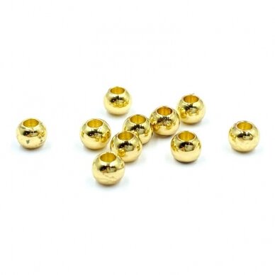 2,5mm 18k aukso sp. nerūdijančio plieno intarpas, 20vnt. 2,5mm 18k aukso sp. nerūdijančio plieno intarpas, 20vnt.