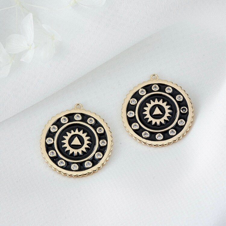 25x23mm 14k aukso sp. nerūdijančio plieno pakabukas, 1vnt.