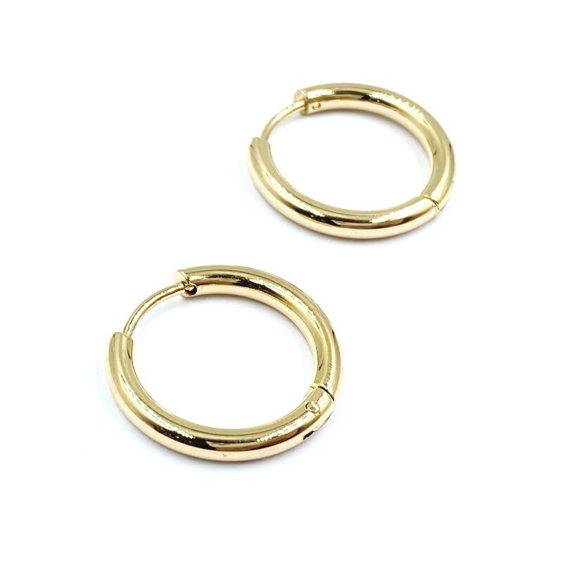 25mm 14k aukso sp. nerūdijančio plieno auskarų įvėrimai, 2vnt. 25mm 14k aukso sp. nerūdijančio plieno auskarų įvėrimai, 2vnt.
