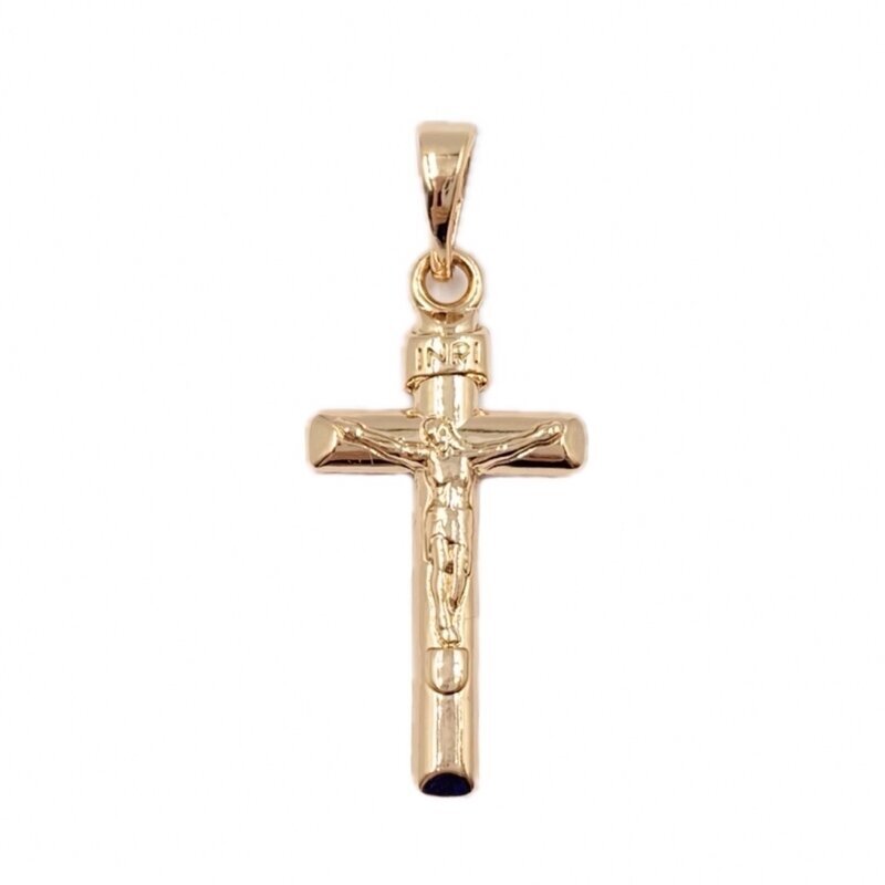 25x13mm rausvo aukso sp. nerūdijančio plieno pakabukas kryžius, 1vnt. 25x13mm rausvo aukso sp. nerūdijančio plieno pakabukas kryžius, 1vnt.