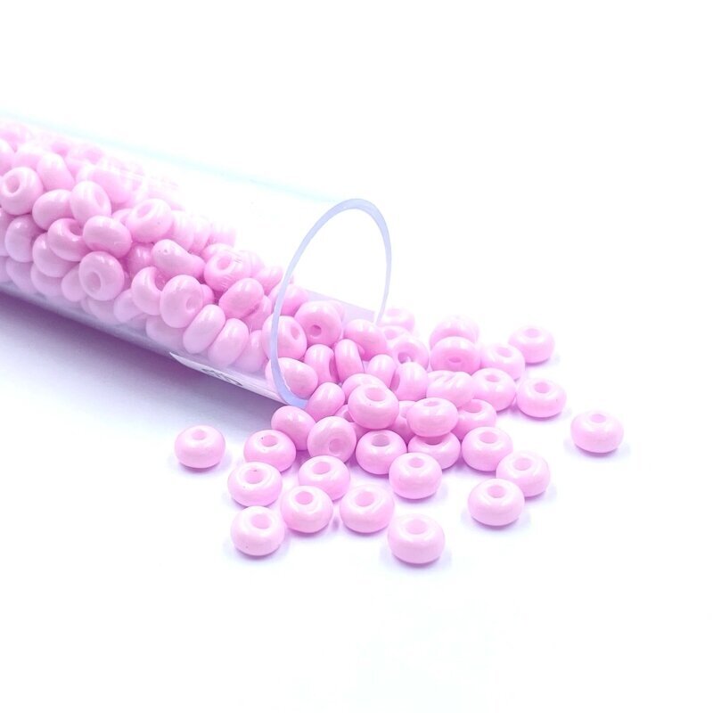 2,5x4,5mm rožinės sp. biserio karoliukai, ±14g