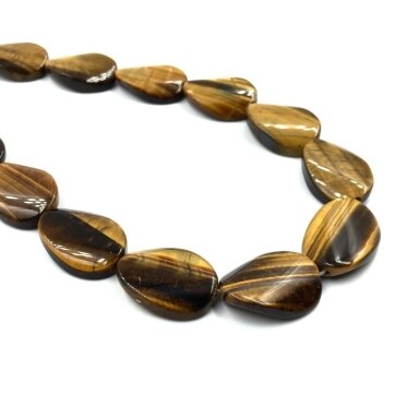 26x18mm tigro akies diskai, 40cm juosta 26x18mm tigro akies diskai, 40cm juosta
