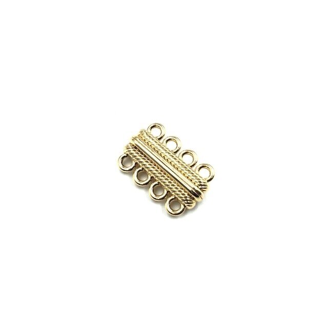 26x17mm rausvo aukso sp. magnetinis užsegimas 4 kilputėmis, 1vnt.