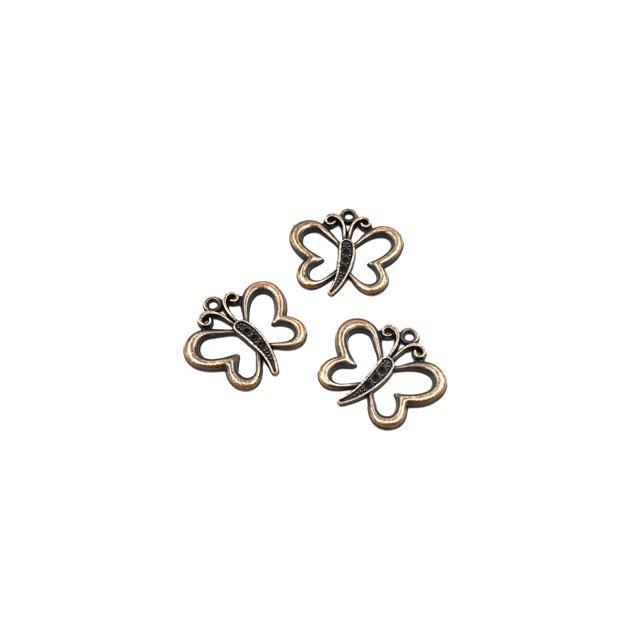 25x23mm vario sp. pakabukas drugelis, 8vnt.