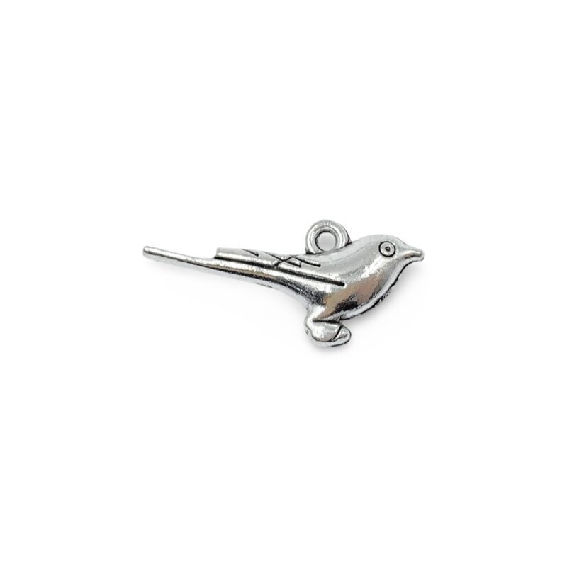 26x12mm sidabro sp. pakabukas paukštis, 8vnt.